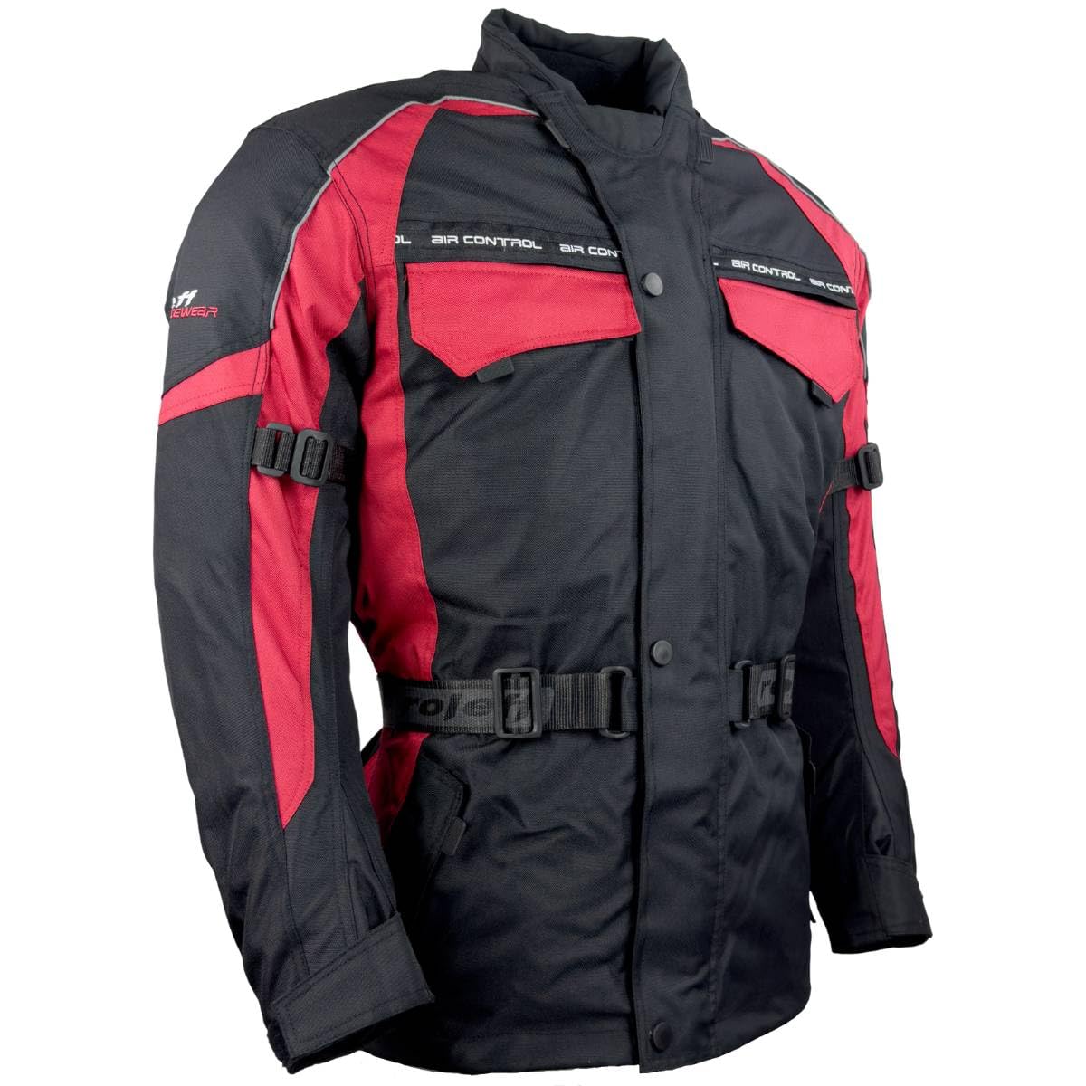 7033 Roleff Racewear "Reno" kurtka motocyklowa tekstylna, kolor: czarny/czerwony, rozmiar: m czarny