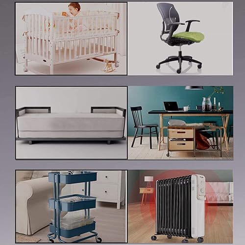 Ruedas de alta resistencia, 4 ruedas giratorias con soporte en forma de L, ruedas para muebles para cuna, ruedas de soporte de flores en ángulo