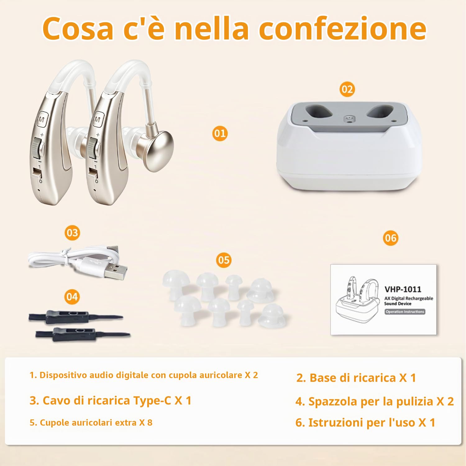Dispositivi sonori ricaricabili con custodia di ricarica, 4 modalità, Lunga durata della batteria e cancellazione intelligente del rumore,vestibilità comoda/sound devices