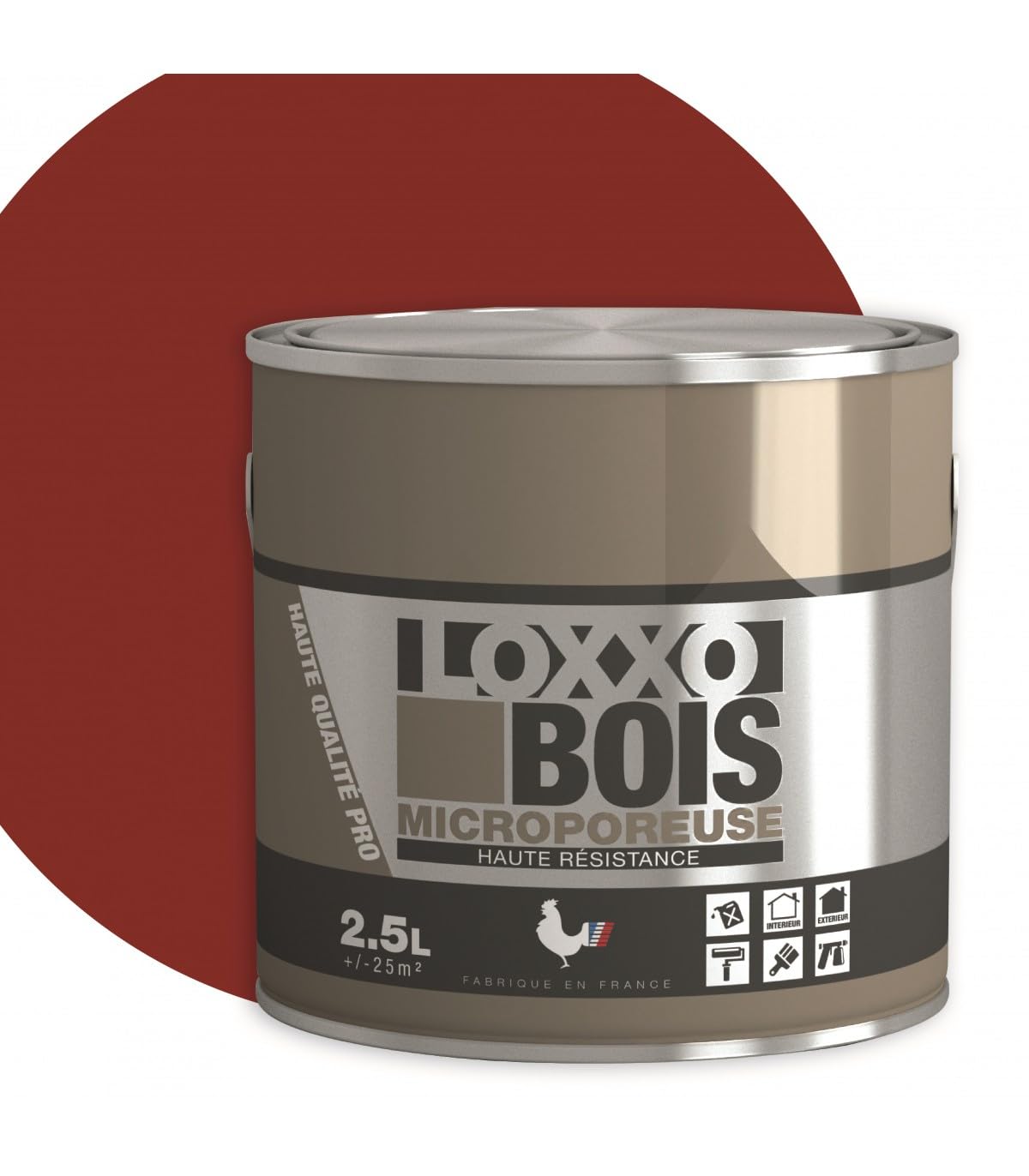 LOXXO Peinture Bois Rouge Basque 2,5 L