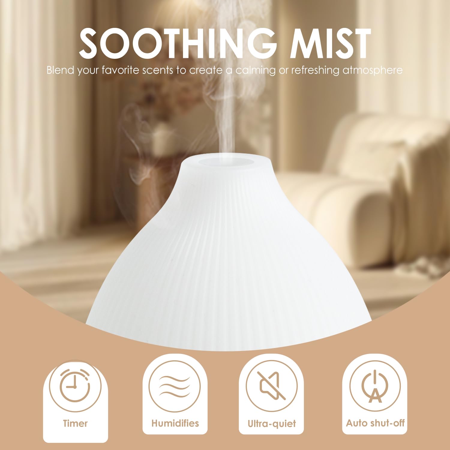 SALKING Dyfuzor olejków eterycznych 100 ml – aromaterapia, dyfuzor zapachowy do pomieszczeń, dyfuzor olejków zapachowych, dyfuzor pokojowy, cichy, RGB, ultradźwiękowy, regulowany, do biura, rysunek