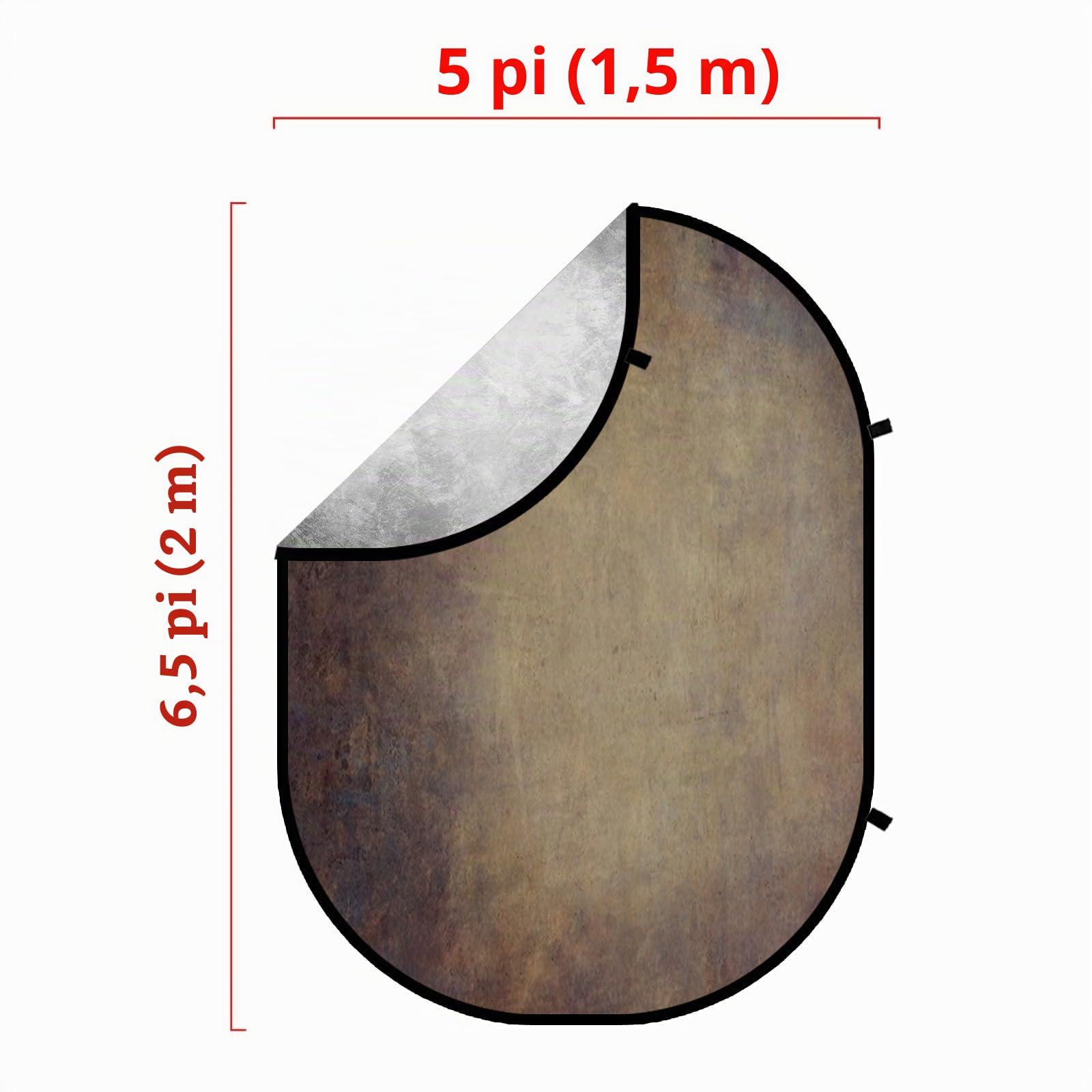 Kate 1.5x2m Gris/Marron Fond de Photographie Pliable Arrière Plan Portable Pop Up Photographie Double Face Emplacement des arrière Plans vidéo Double Face Portable Fond Photo Studio
