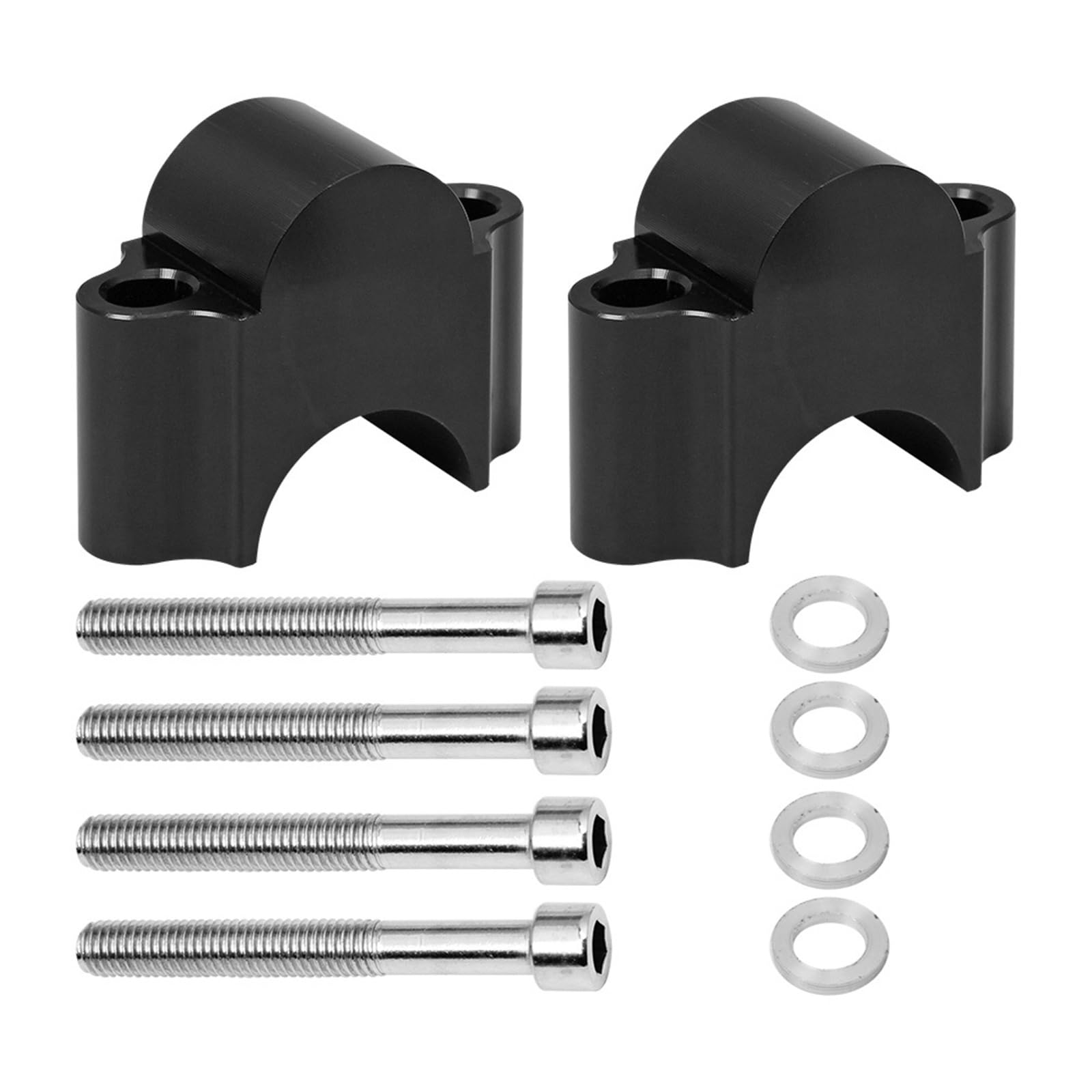 Mostek kierownicy motocykla 1 para motocykl 28mm 1 1/8 "22mm 7/8" podwyższenie kierownicy uchwyt do montażu na kierownicy zacisk pasuje do(22MM Black)