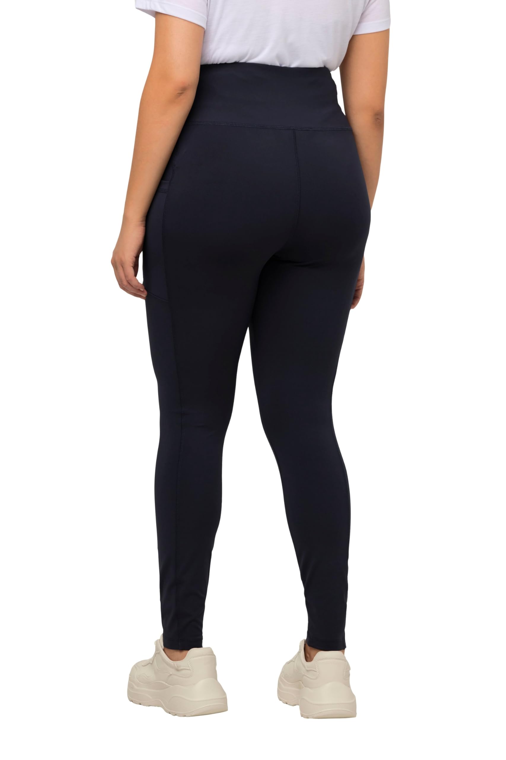 Ulla Popken Damen Sportleggings, Schnelltrocknend, Hochelastisch Hose