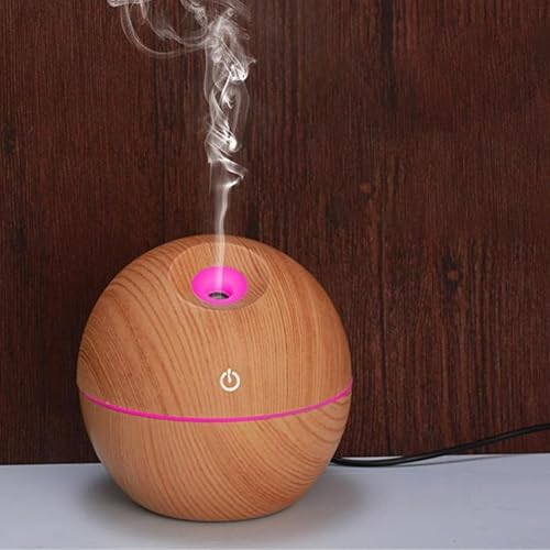 Miniatura 2 de Difusor de aceite esencial portátil USB de 4.4 fl oz humidificador ultrasónico con luces coloridas, fabricante de niebla de aromaterapia de grano de