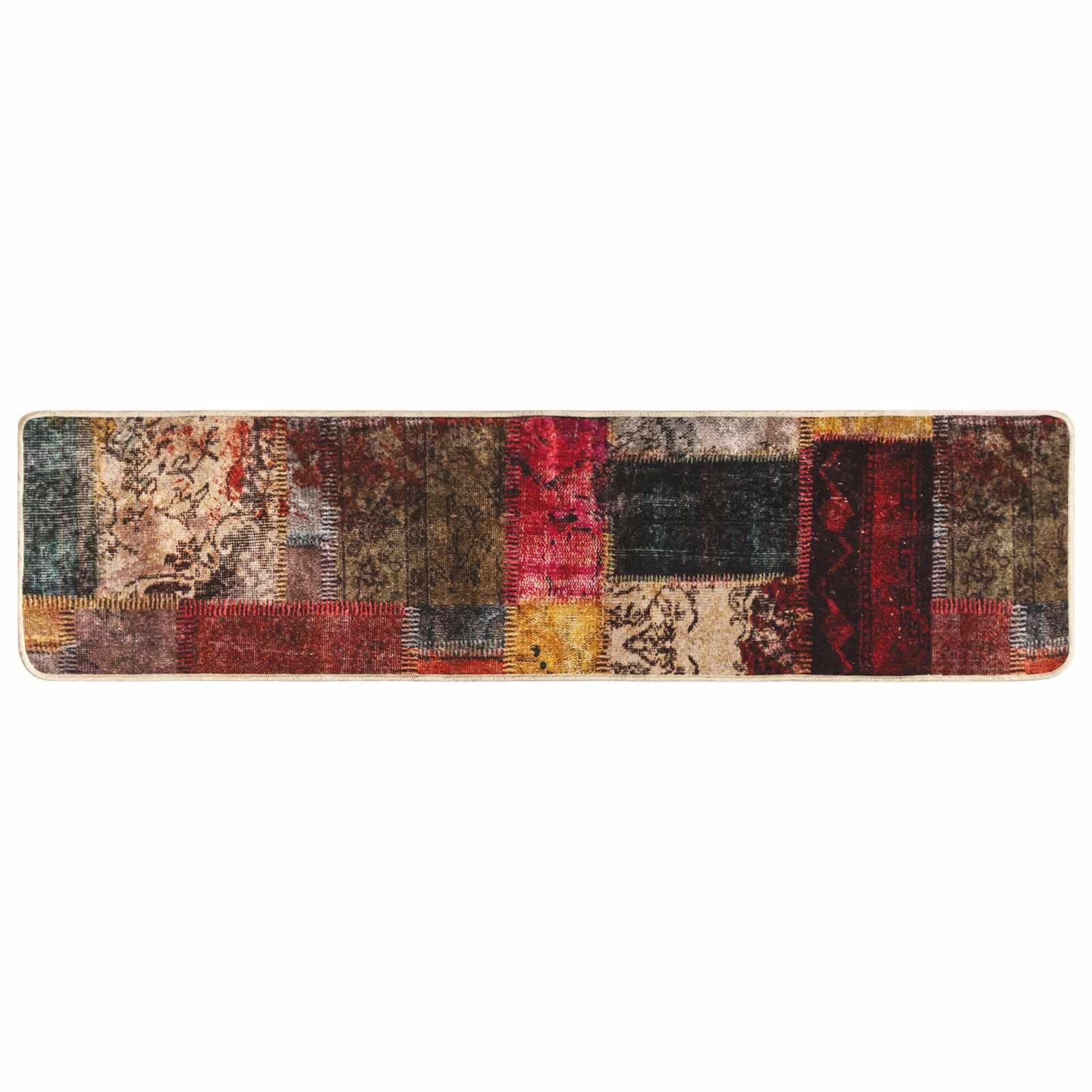 Tapis de couloir antidérapant multicolore 50x300 cm en polyester et velours