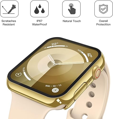 Miniatura 66 de Misxi [Paquete de 2] - Funda impermeable con botón para Apple Watch Series 6, SE, Series 5, Series 4 de 40 mm, funda protectora anticaídas de 1