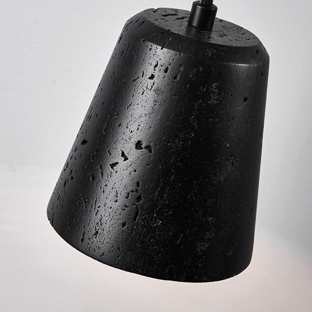 Decorazione domestica in marmo nero Lampada a sospensione Isola della cucina Lampada da soffitto a sospensione industriale in pietra piccola Lampadario gotico in fattoria Lampadari di metà secolo per