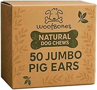 Vista 1 de Orejas de cerdo enteras jumbo naturales para perros (paquete de 50) – 100% natural oreja de cerdo para perro