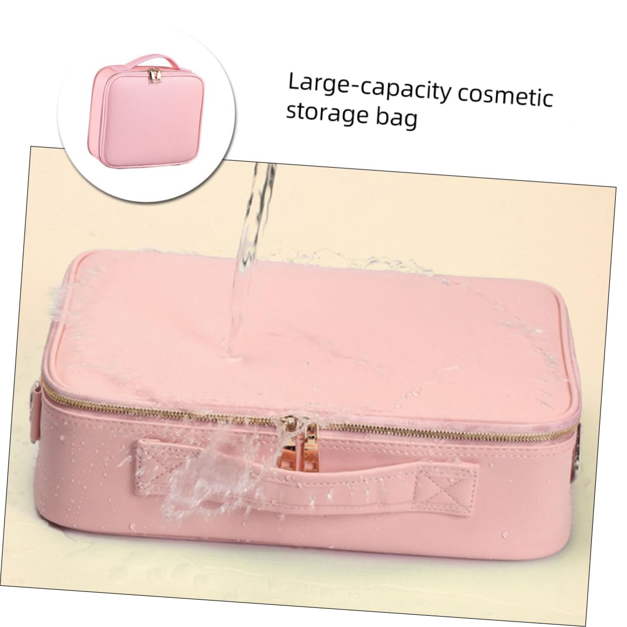 VICASKY Bolsa De Cosméticos Grande Neceser para Maquillaje con Compartimentos Ajustables Organizador De Cosméticos para Peluquería