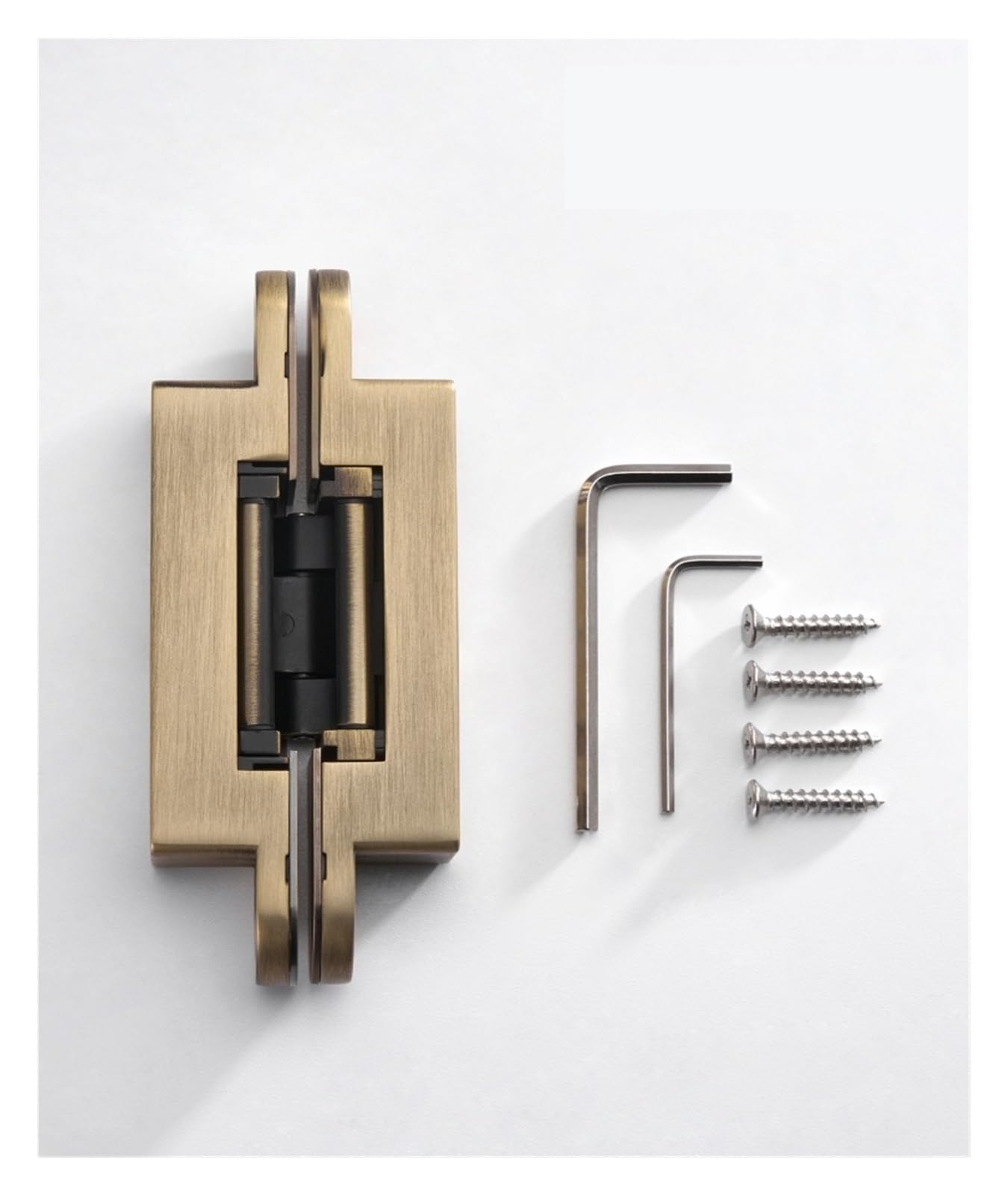 eufeifeiegds Zawiasy do drzwi Nurlin Invisible Door Hinges 3D Regulowane zawiasy ukryte Błyszczące złoto Czarny Jasny chrom Zawias czołowy ze stopu cynku Wytrzymały wefeiegds(H60-AB)