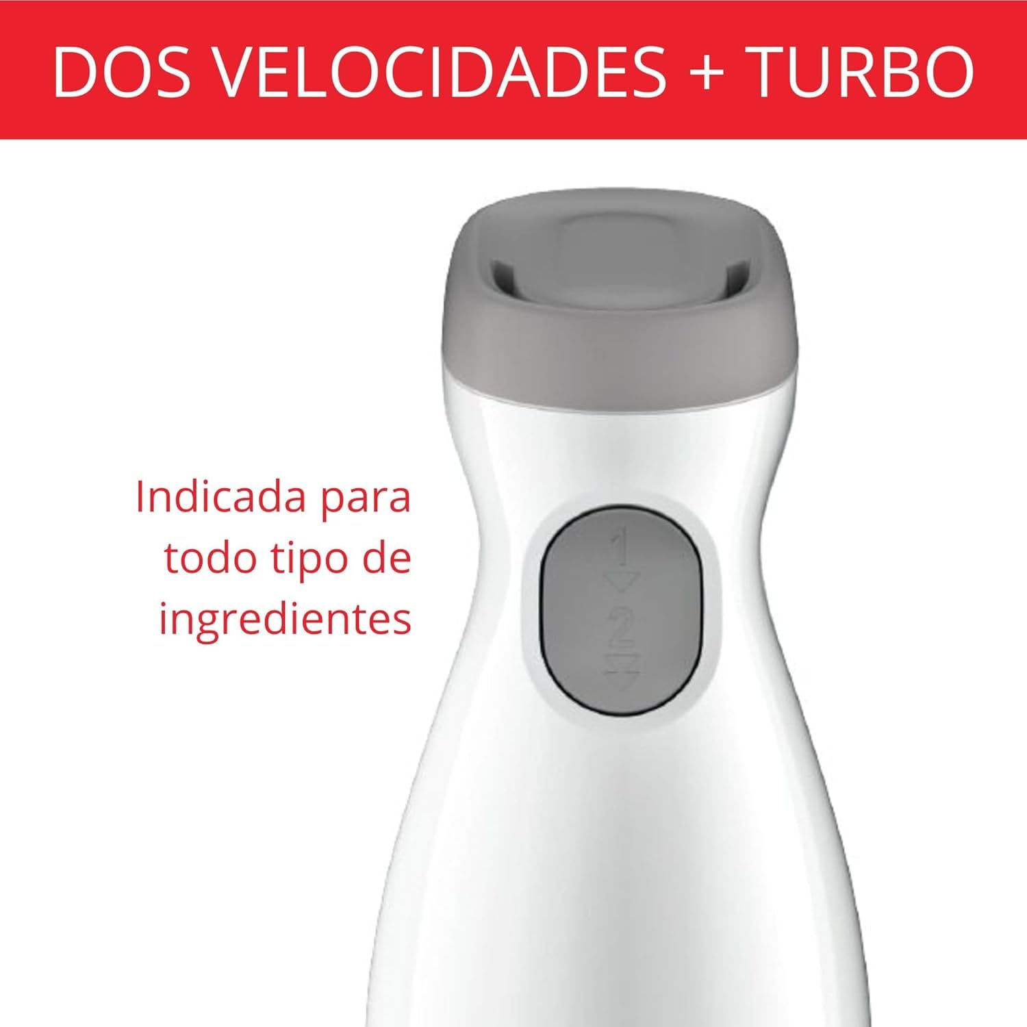 Moulinex Easychef, Batidora Mano 450W Cuchillas Zelkrom Vaso y Picadora | Vaso de 800 ml, picadora de 500 ml y diseño antisalpicaduras DD4521