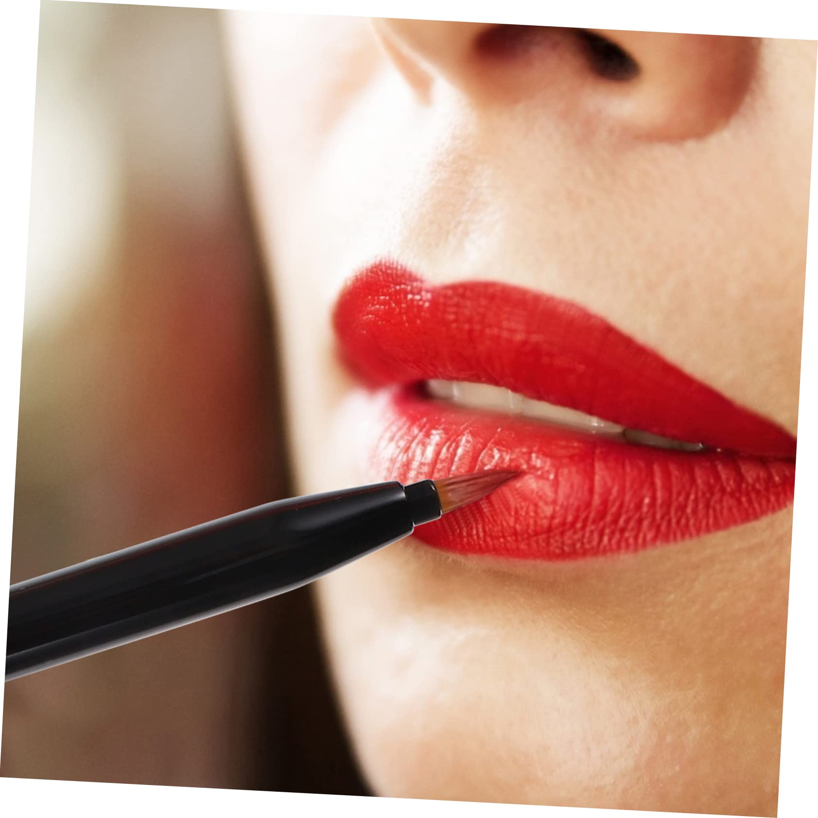 BESTYASH 2pcs Double-ended Makeup Brush Double Headed Makeup Brush Retractable Concealer Face Lip Cosmetic Eye Shadow Brush Plastic Random Color