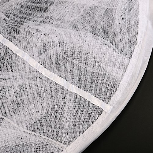 Toyvian Bed Canopy Net Baby Mosquito Net Girls Bed Tent Crib Mosquito Net, Lace Net Thicken Hanging Bed Canopy Easy Installation Mesh Net For Home Kids Room (White) #TOP5