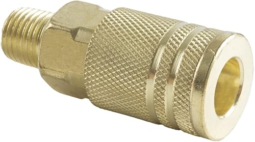 Miniatura 9 de 5 acopladores industriales macho de latón de 14 pulgadas, NPT de 14 de pulgada, tamaño de roscas macho, acoplador macho, juego de conectores rápidos