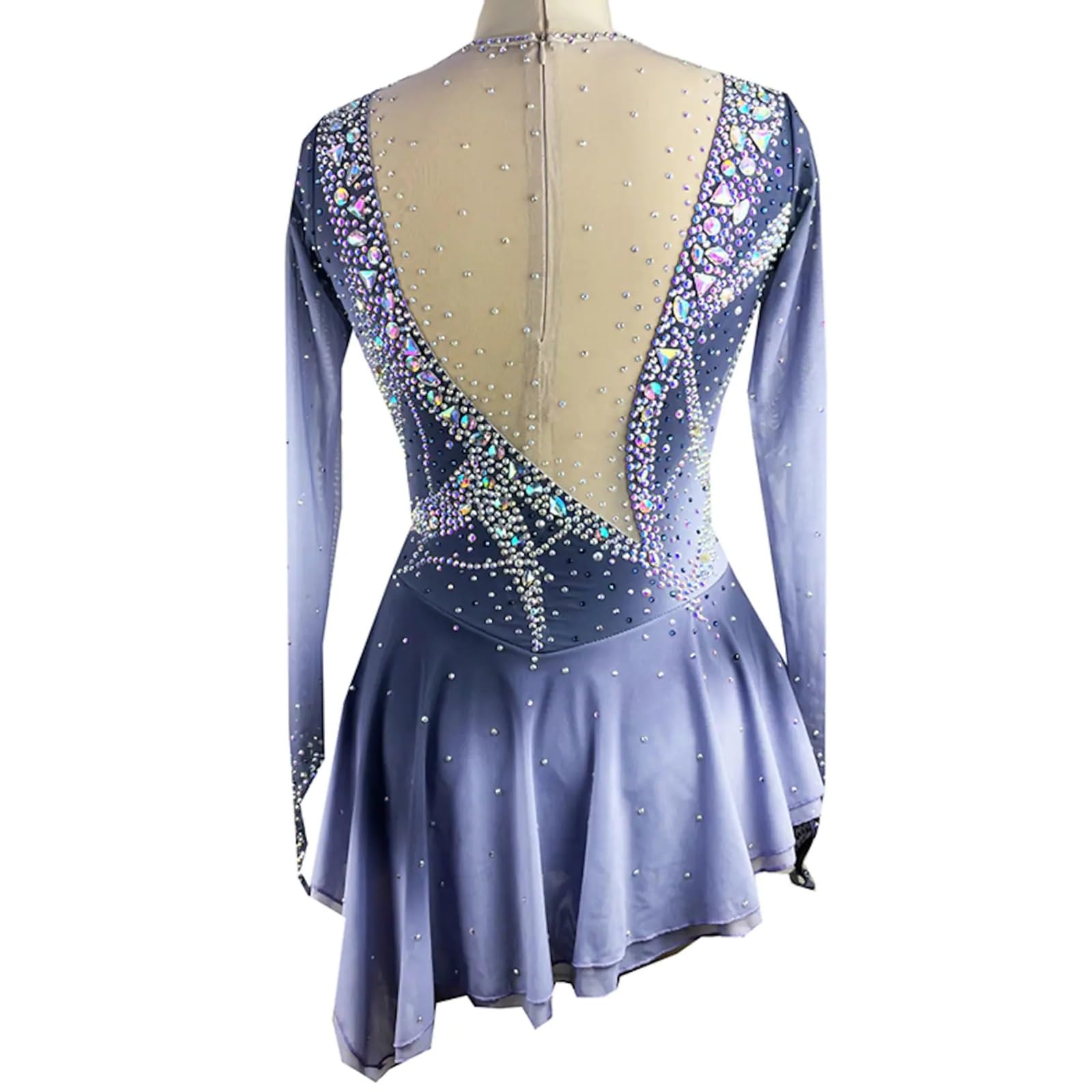 Abito Da Pattinaggio Artistico Traspirante Da Donna A Maniche Lunghe Ragazza Ad Alta Elasticità Abbigliamento Da Allenamento Costumi Da Spettacolo
