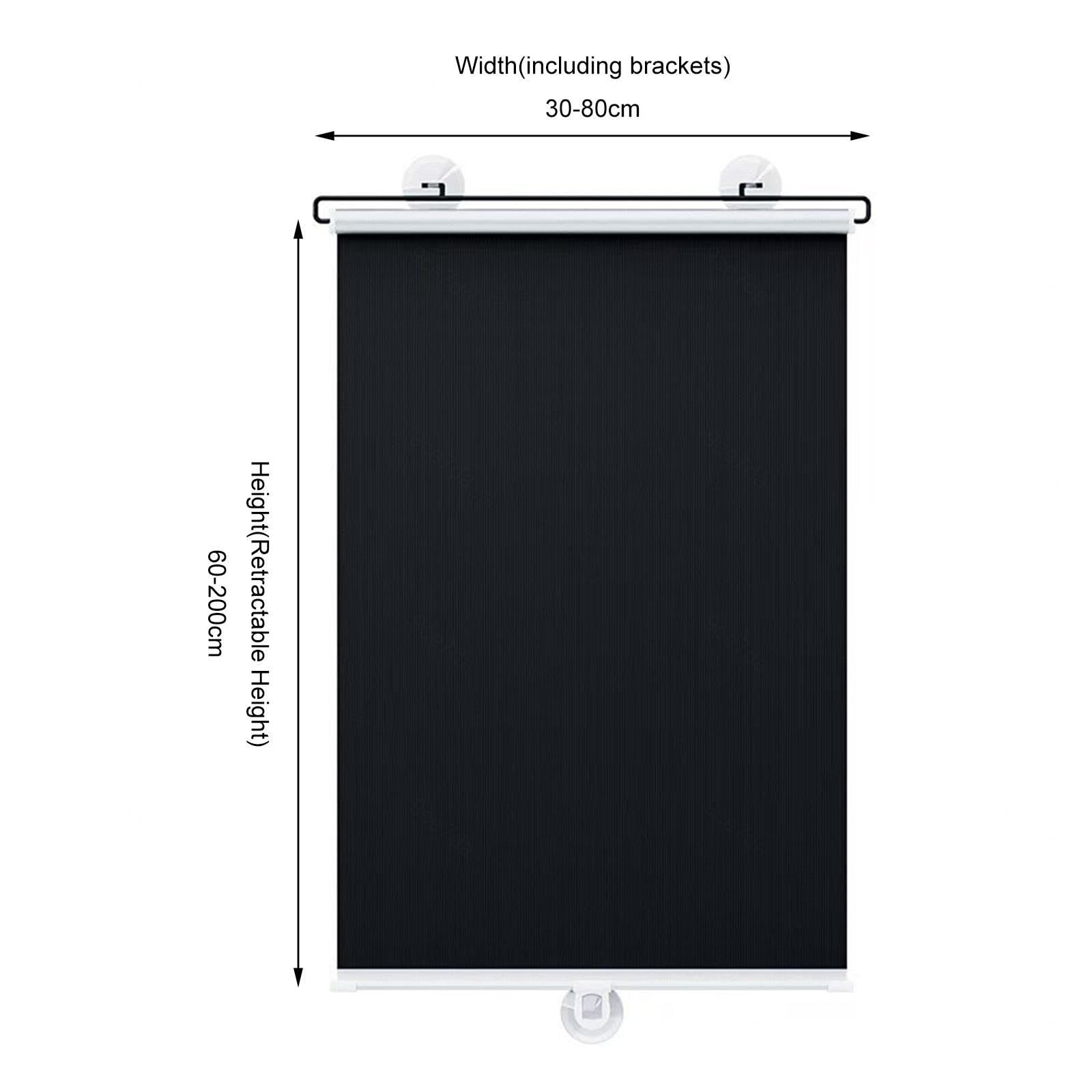 Store enrouleur occultant rétractable pour fenêtre, installation temporaire avec ventouses, sans perçage, idéal pour le contrôle de la lumière