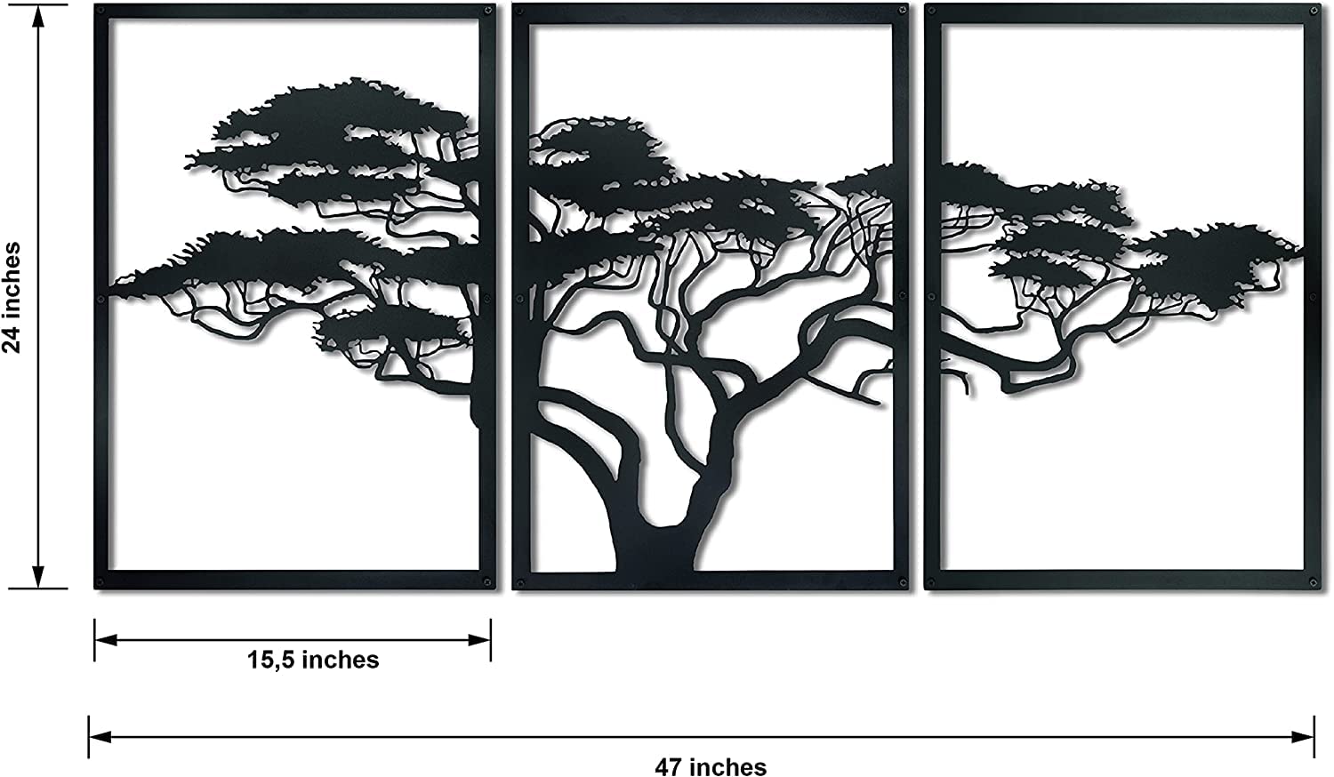 BAUPOR Wall Art, Tree Of Life, Home Decor, Bedroom Decor, Wall Hanging, Artwork, Metal Wall Art, Tree of Africa, Wall Decor - Image 4
