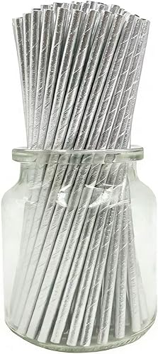 Miniatura 9 de Pajitas de papel duraderas a rayas negras, pajitas desechables ecológicas de 7.75 pulgadas, biodegradables y compostables, perfectas para divertidas