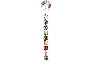 7 Chakras Wall Art - Healing Gemstone Tree of Life Hanging Ornament