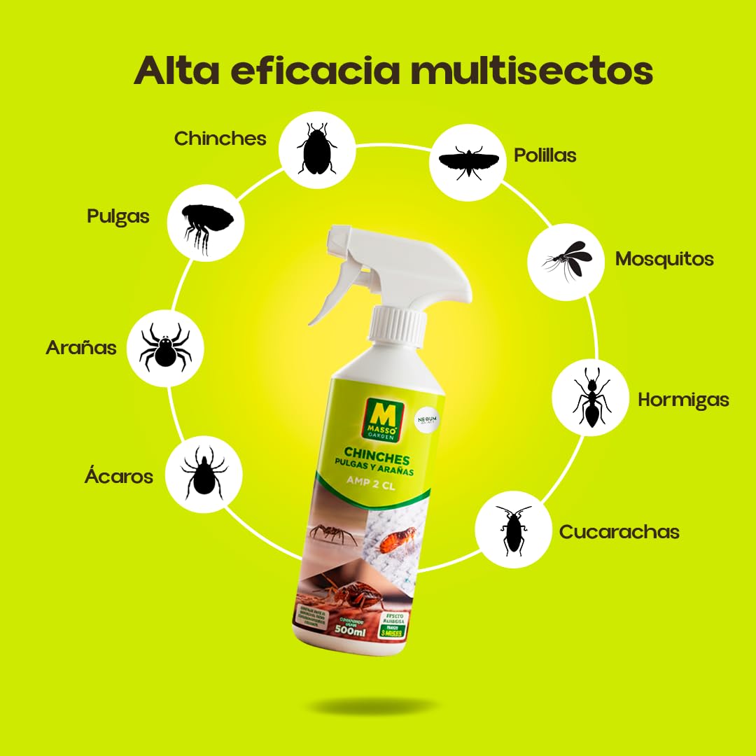 Insecticida contra CHINCHES, PULGAS Y ARAÑAS 500 ml Listo para su Uso MUY EFICAZ | Efecto durante 3 meses tras su aplicación | Sin Olor ni Manchas en Tejidos | Nexum Market (1)