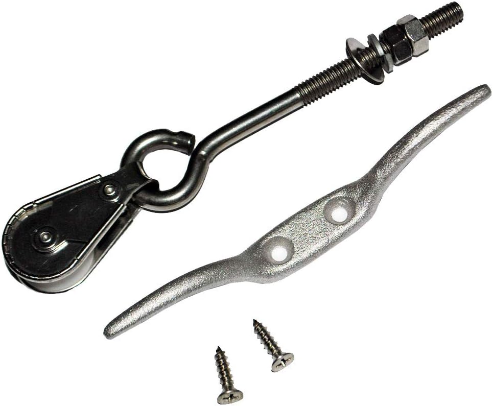 Deluxe Flagpole Pulley & Cleat Set, 6 in. (6 in