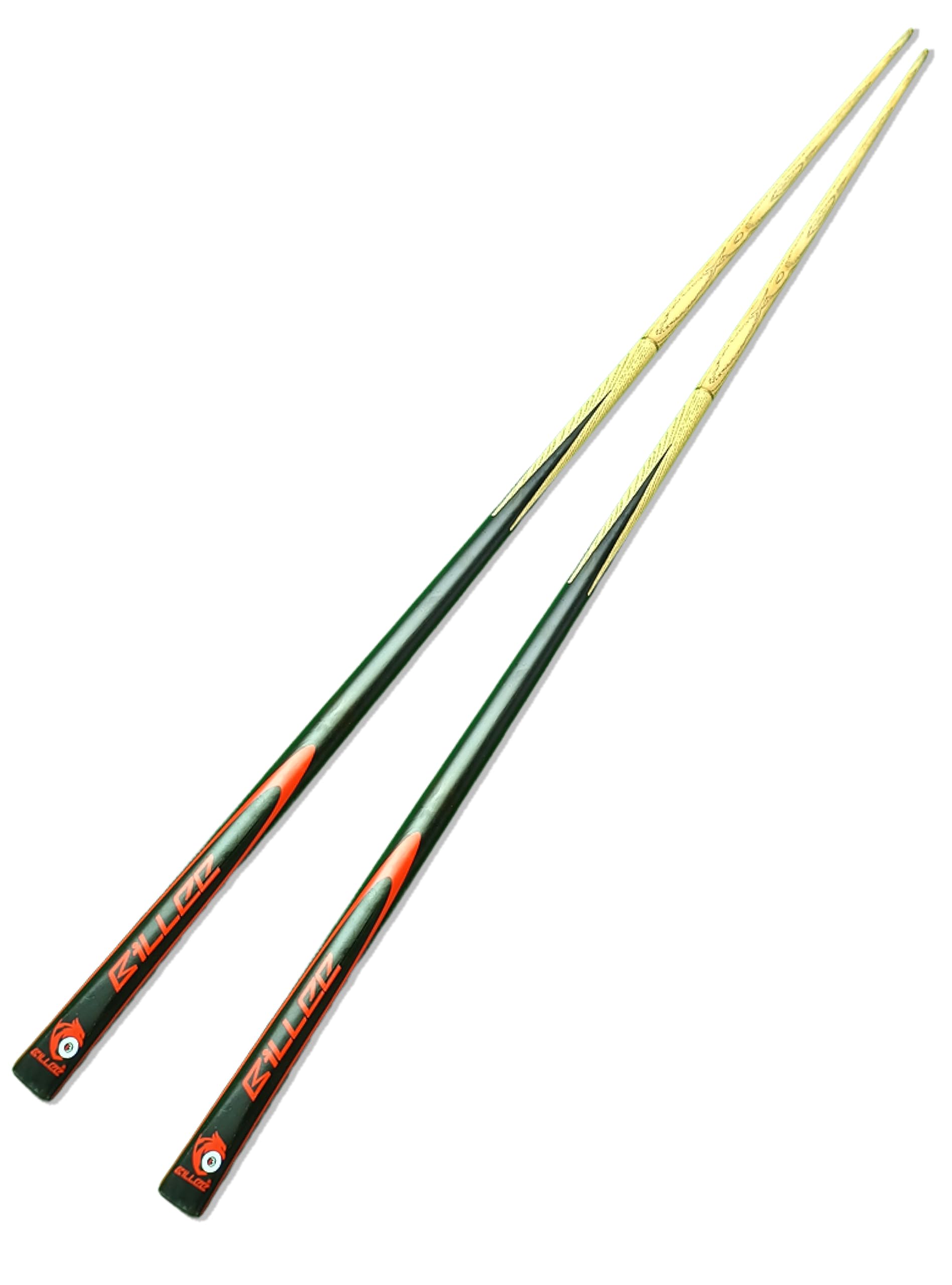 JBB Billiards Snooker & Pool Cue Sticks - 9mm || Flaming Black || (Set of 2 Pcs)