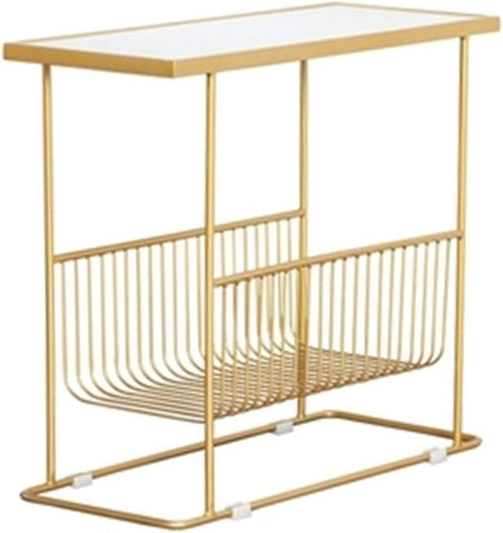 マガジンラックテーブル 2層収納サイドテーブルベッドルームリビングルームソファテーブルホールエントランスコンソールテーブルサイズ 62 26 54cm Color 白い Size 62 26 54cm サイドテーブル 色 白い Www Qbusinessmagazine Com