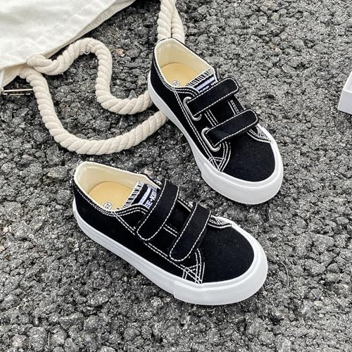 Boys and Girls Low Top Children's Canvas Shoes Solid Color Casual Shoes Start School Season Little White Buckle Sports Shoes4