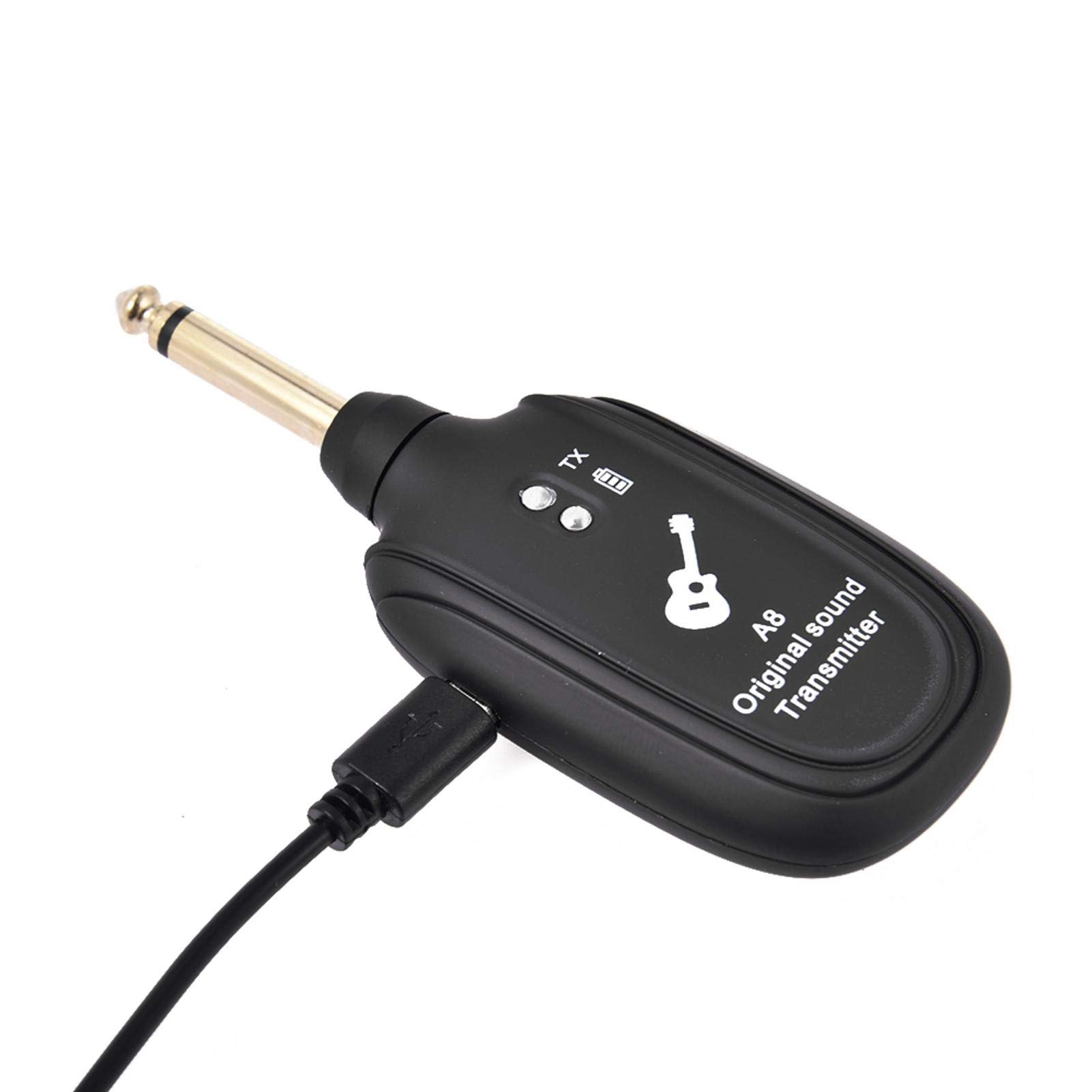 Gitaar Draadloos Systeem | 4 Kanalen Audio Draadloze Zender Ontvanger,Ingebouwde oplaadbare digitale lithiumbatterij voor elektrische basgitaar Niktule