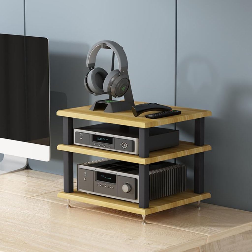 2/3/4-poziomowa szafka audio HiFi – wielowarstwowa półka AV, stojący stojak na płyty, rozrywka, dla audiofilów i entuzjastów muzyki, stylowe rozwiązanie do przechowywania dźwięku