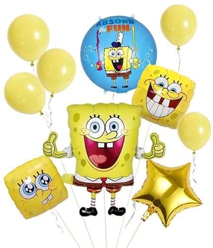 RemeeHi happy birthday 可愛い キャラクターアニメ 風船 誕生日 飾り付け 光沢 バルーン 手持ち キャラクター パーティー風船バルーン 記念日 バースデー 誕生日 (淡い黄色)