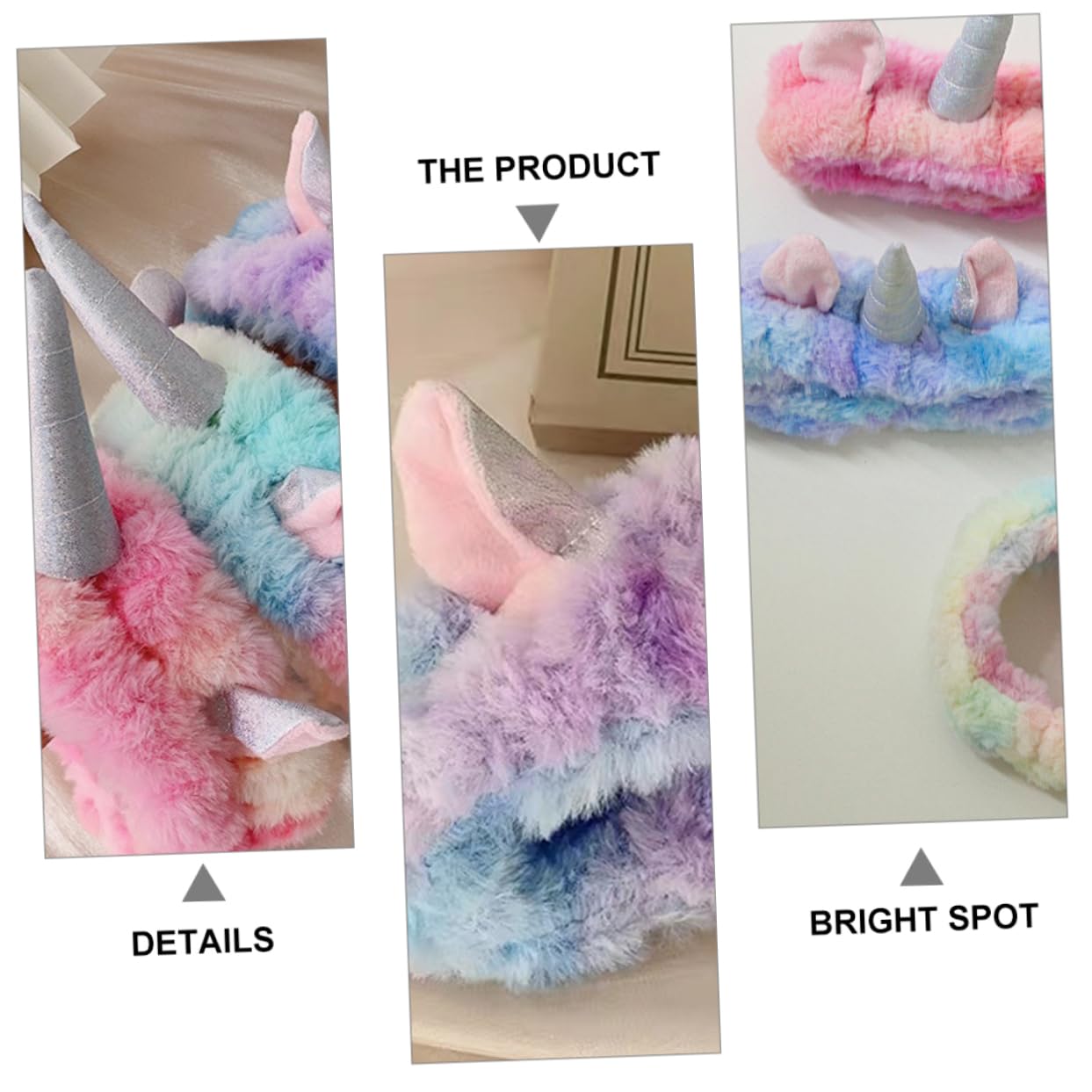 9 Pz fascia per unicorno Ghetta per il collo fasce in pile di corallo ghetta nera per il collo bandane scrunchies hair band fasce per unicorno Fasce per la doccia vello di corallo GALPADA