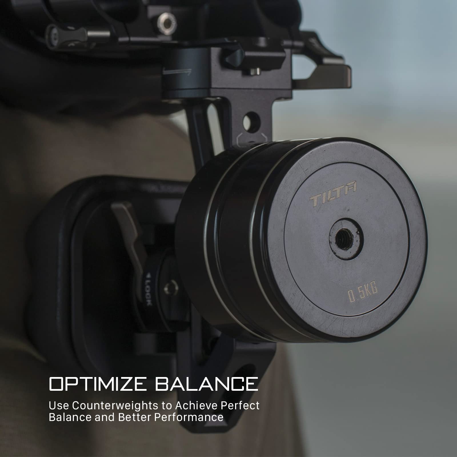 Tilta Contrapeso de 500G para plataforma de hombro ligera para videocámara de cámara DSLR - Negro TA-LSR-500-B