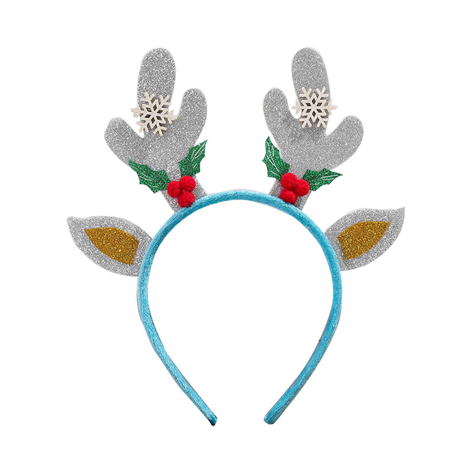 Buxuaaaa Christmas Reindeer Headband Antlers Head-Boppers Christmas Party Costume Antlers Glasses Frame for Party Favor Glasses Frame and Headbands for Kids