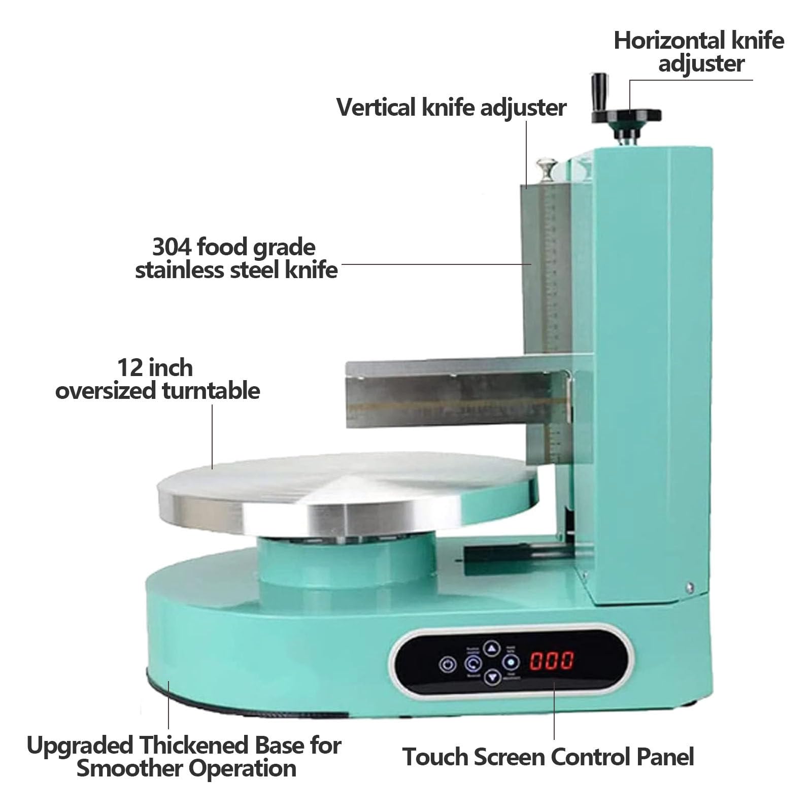 Machine à glacer Les gâteaux, Machine Automatique pour décorer Les gâteaux d'anniversaire de 10 à 30 cm (4 à 12 Pouces), Machine à étaler et Lisser la crème, pour pâtisserie et Usage domesti