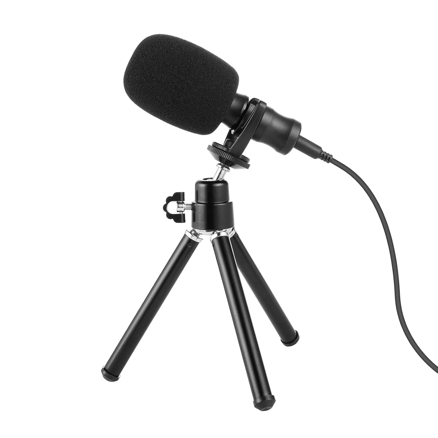 Mini PC Microphone with Mic Stand,3.5mm Jack Condenser Microphone for