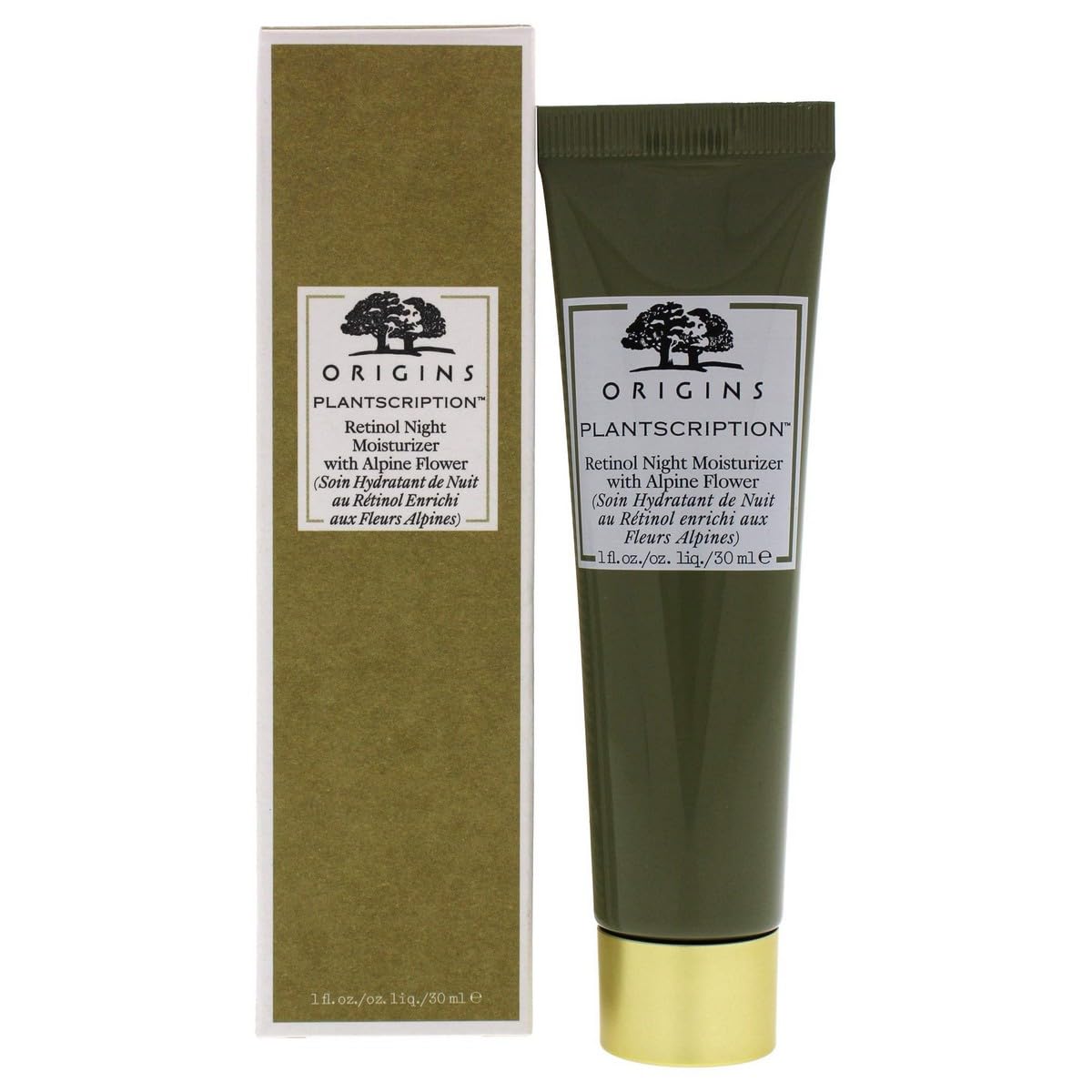 Origins Plant Script Retinol Night Moisturizer With Alpine Flower, 1.0 fl oz (30 ml) / 1 oz