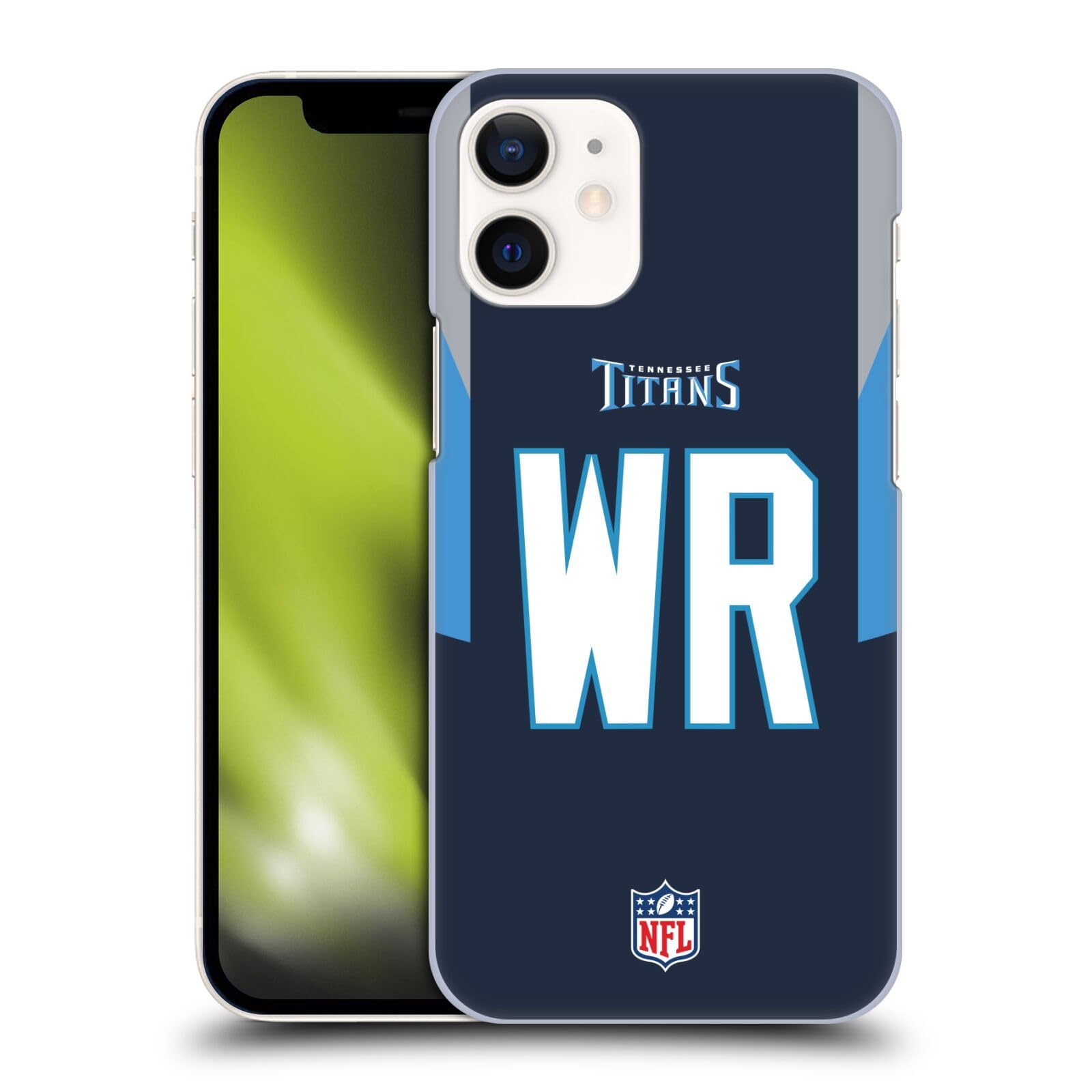 Head Case Designs Officially Licensed NFL WR Navy Tennessee Titans Positions & Logo Hard Back Case Compatible With Apple iPhone 12 Mini