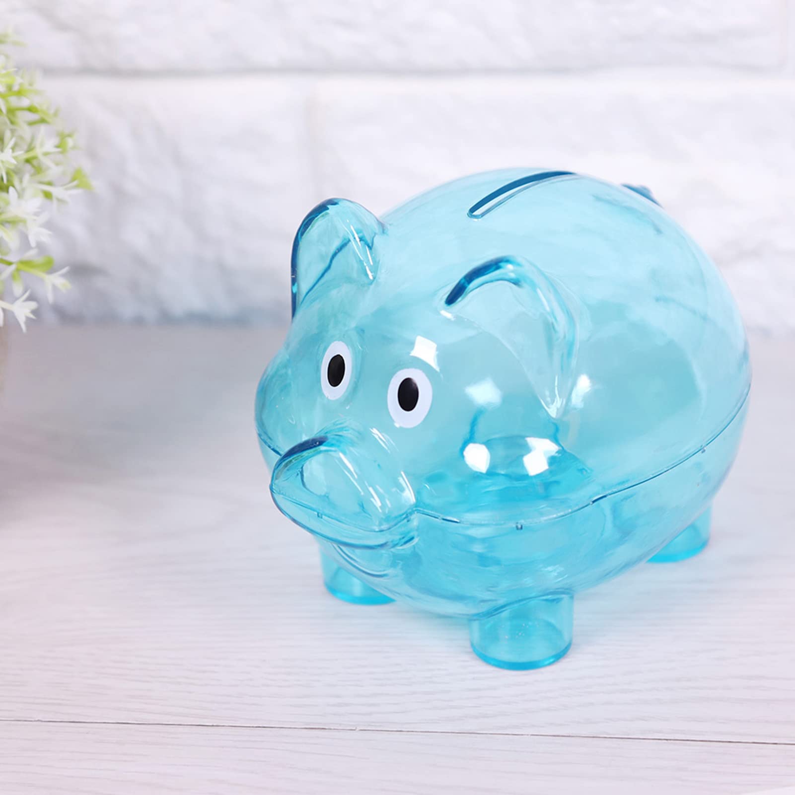 Amazon.co.jp: 貯金箱 かわいい 10 x8x7cm 豚 500円玉貯金箱 透明 子供 