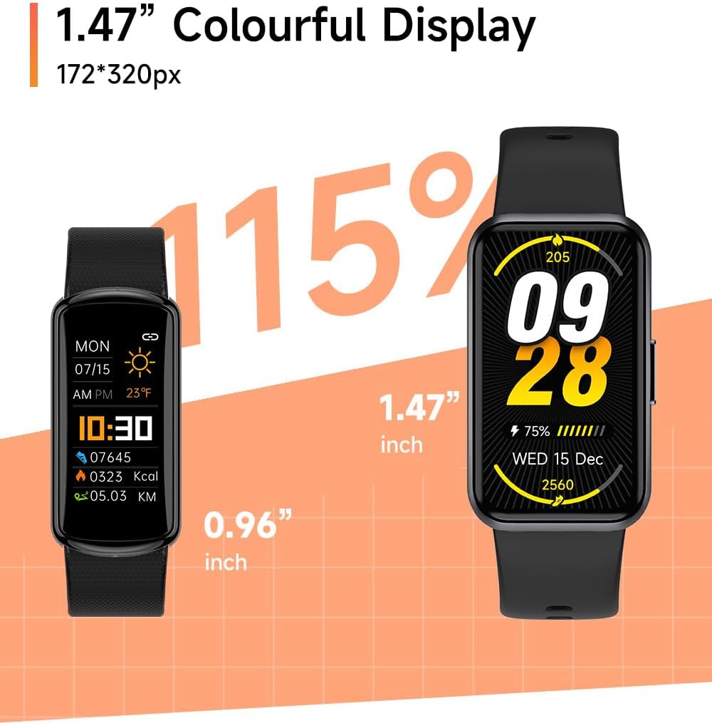 Fitness Tracker, Smart Watches for Women Men with Heart Rate/SpO2/Sleep Monitor, IP68 Waterproof Fitness Watches for Women Men, Step Tracker & Smart Watch for Android iPhone,Pedometer Watch, Gift