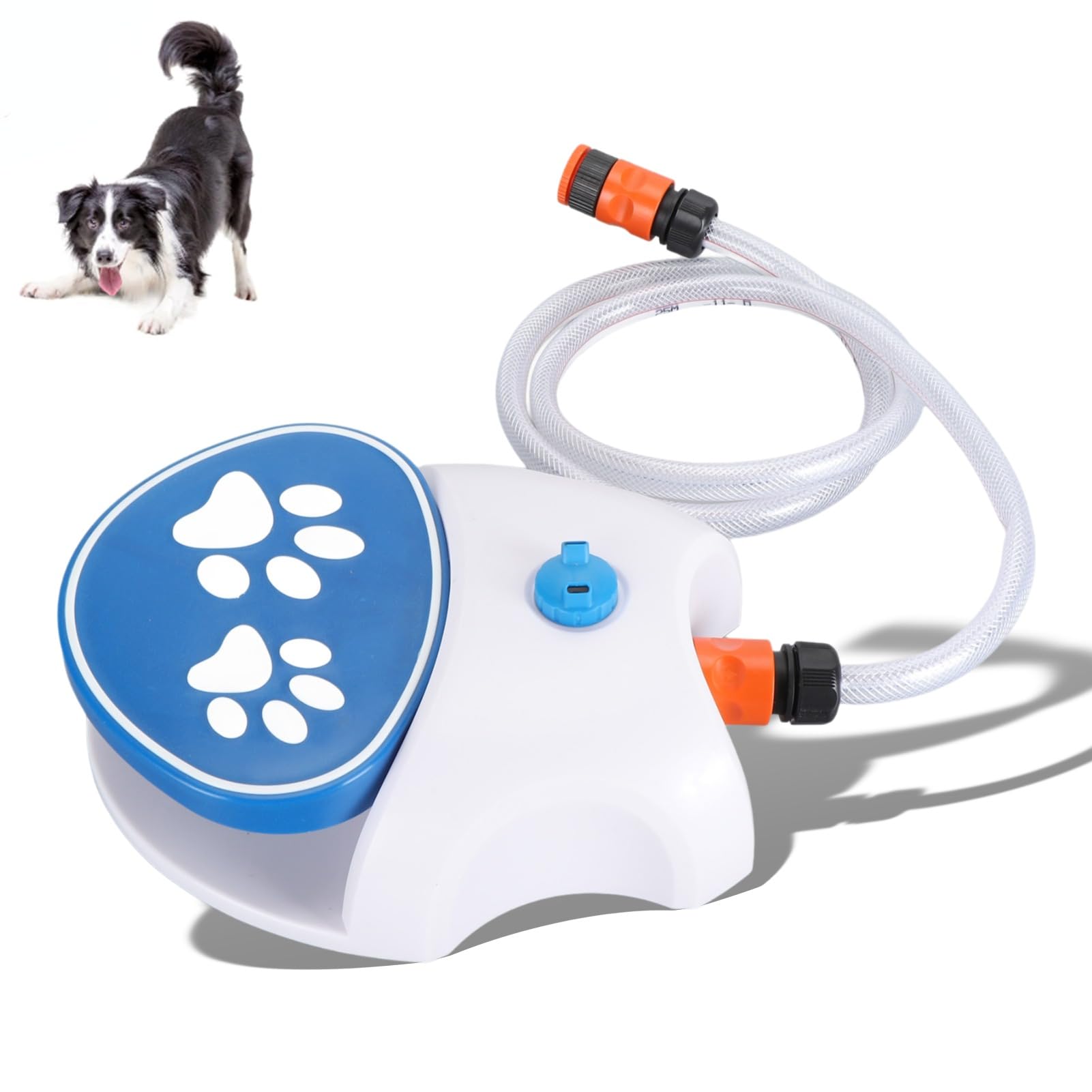Outdoor Dog Water Fountain Step On Adjustable Dispenser with Hose Activation for Pets Automatic Outdoor Pet Waterer dog sprinkler dog water toys Fontanelle