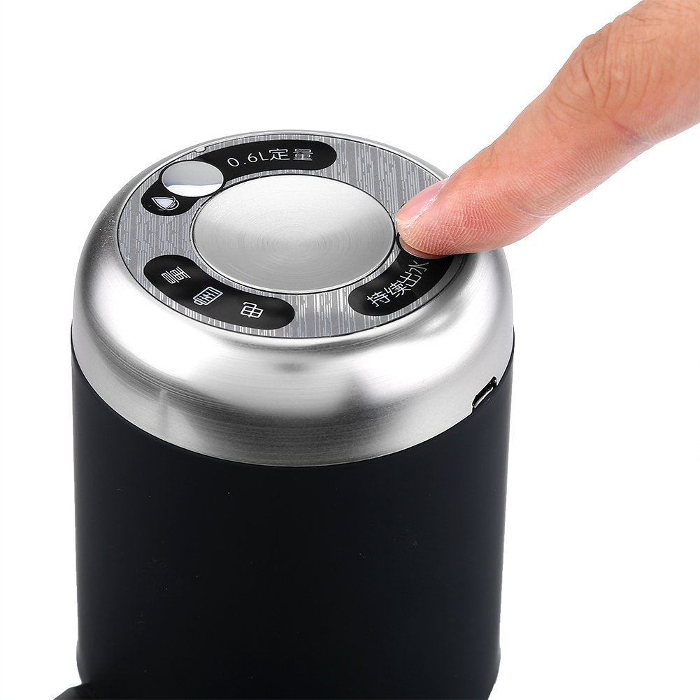 Yosoo Pompe à eau potable électrique sans fil USB automatique pour fontaine à eau d’intérieur Noir