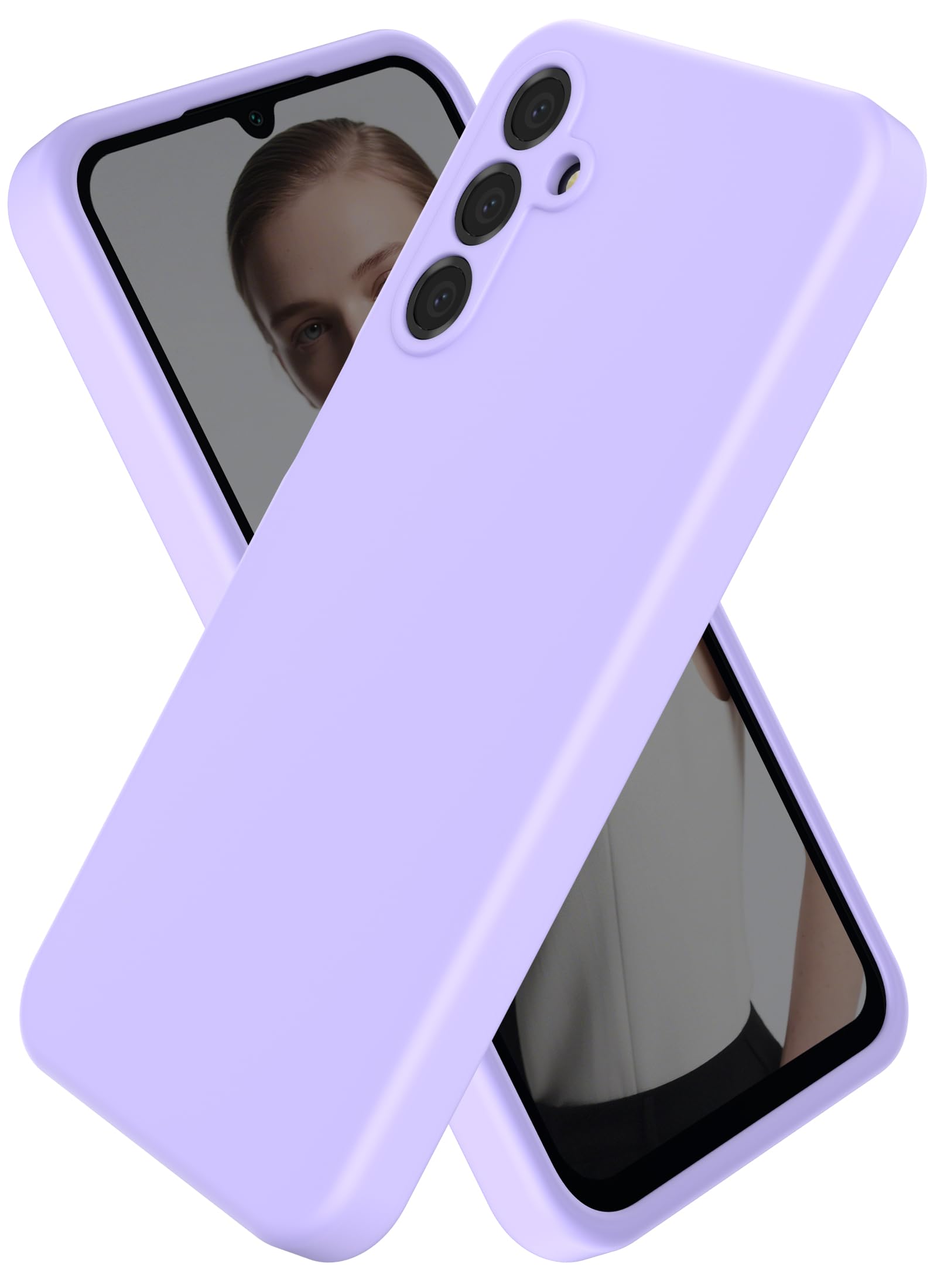 CUZMIGO for Samsung Galaxy A15 5G Phone Case, Soft Silicone Slim-fit Phone Cover with Camera Protection, Anti-Scratch & Cute Colors, Light Purple