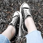 Women's Canvas Low Top Sneakers Lace Up Casual Fashion Shoes