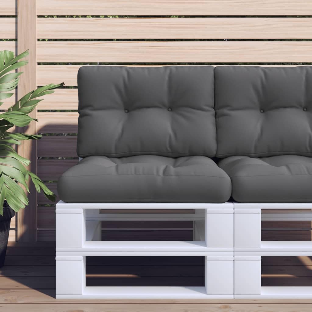 Cuscino per pallet antracite con imbottitura in fibra cava per mobili in pallet da esterno come cuscino da seduta in poliestere nelle dimensioni 50x40x12 cm