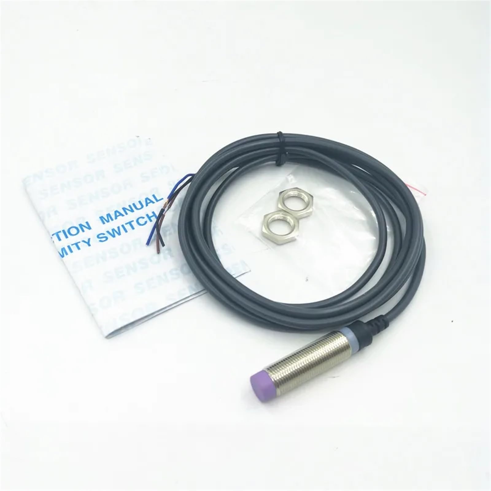 5 uds M12 interruptor de Sensor inductivo de proximidad no empotrado caja de latón DC 10-30V 200mA NPN/PNP NO/NC/NO + NC DC/AC distancia de 2 cables 4mm(PNP NC IM12-4-DPB)