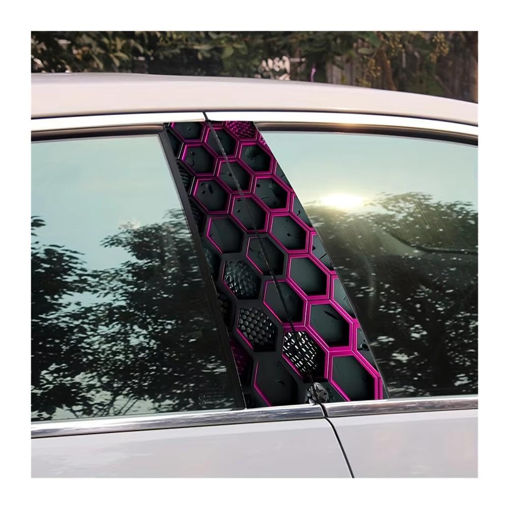 Bertdcx One Color Future Hexagonal Honeycomb Pattern Car Stickers Auto Parts