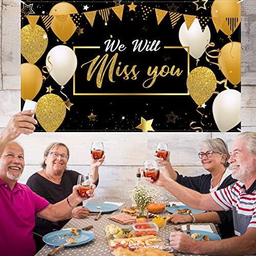 Happy Retirement Stemless Wine Glass, Black and Gold Happy Retirement Crystal Cup Wine Glass Present for Women Man Friend Retirement Party Decorations Favor, 17 oz Stemless