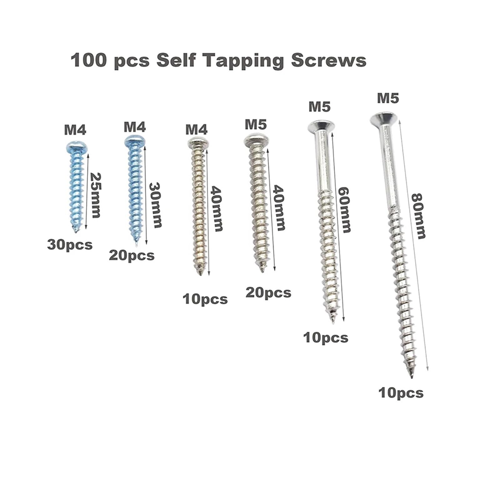 200 teile/satz Kunststoff Selbst Expandierende Trockenbau Anker Schraube Anker Sortiment Kit Edelstahl Wand Dübel M4 M5 Lucky